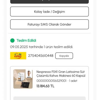 Kampanyalı Kahve Makinesinde Eksik Kapsül Teslimatı