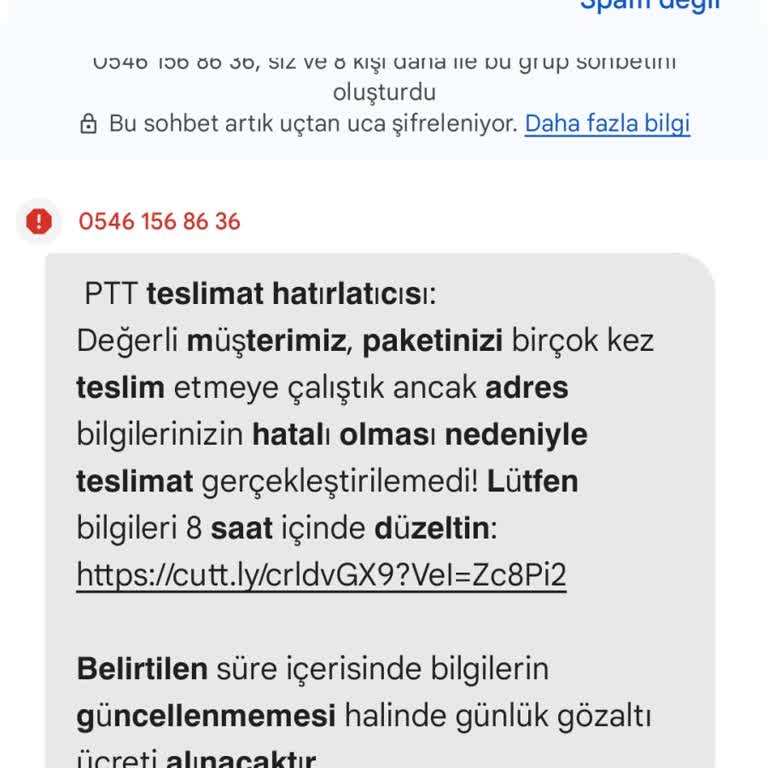 PTT Adıyla Gelen Sahte Mesajlarla İlgili Güvenlik Endişesi