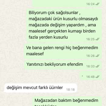 Yanlış Renk Gönderimi Ve İade Talebine Cevapsızlık