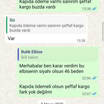 Yanlış Beden Elbise, İade Ve İletişim Yok, Faturasız Satış Mağduriyeti