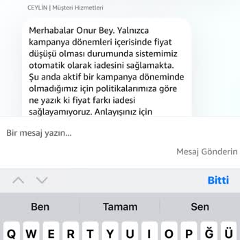 Amazon'dan Alınan İphone'da Fiyat Düşüşüne İade Yok!