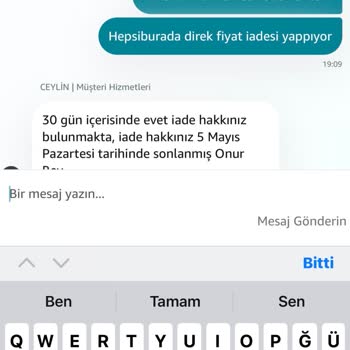 Amazon'dan Alınan İphone'da Fiyat Düşüşüne İade Yok!