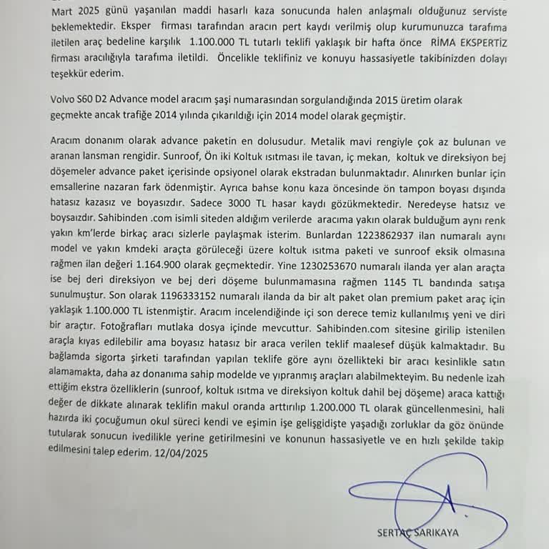 Kasko Hasar Sürecinde Yaşanan Gecikme Ve Düşük Bedel Teklifi