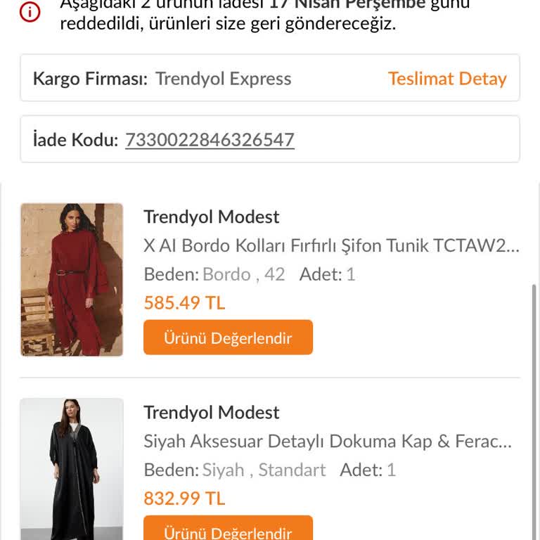 İade Paketindeki Ürünler Kayboldu Mağduriyetim Giderilmedi