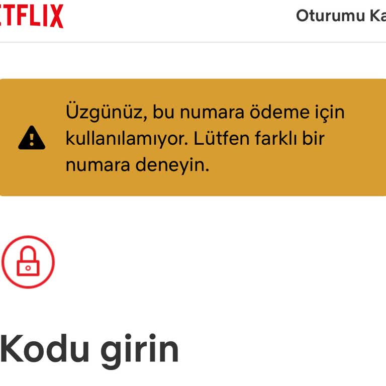 Netflix'te Numara İle Ödeme Sorunu: Diğer Uygulamalarda Çalışıyor, Burada Neden Olmuyor?