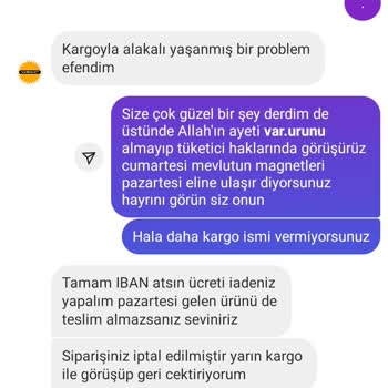 Siparişin Zamanında Teslim Edilmemesi Hakkında Şikayet
