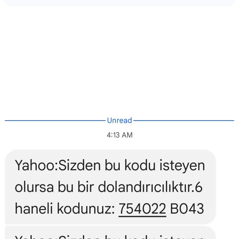 Bilgim Dışında Gönderilen Doğrulama Kodları Hakkında Endişe