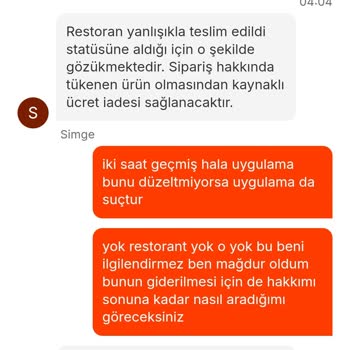Migros Yemek Siparişim Teslim Edilmeden İptal Edildi, Aç Kaldım