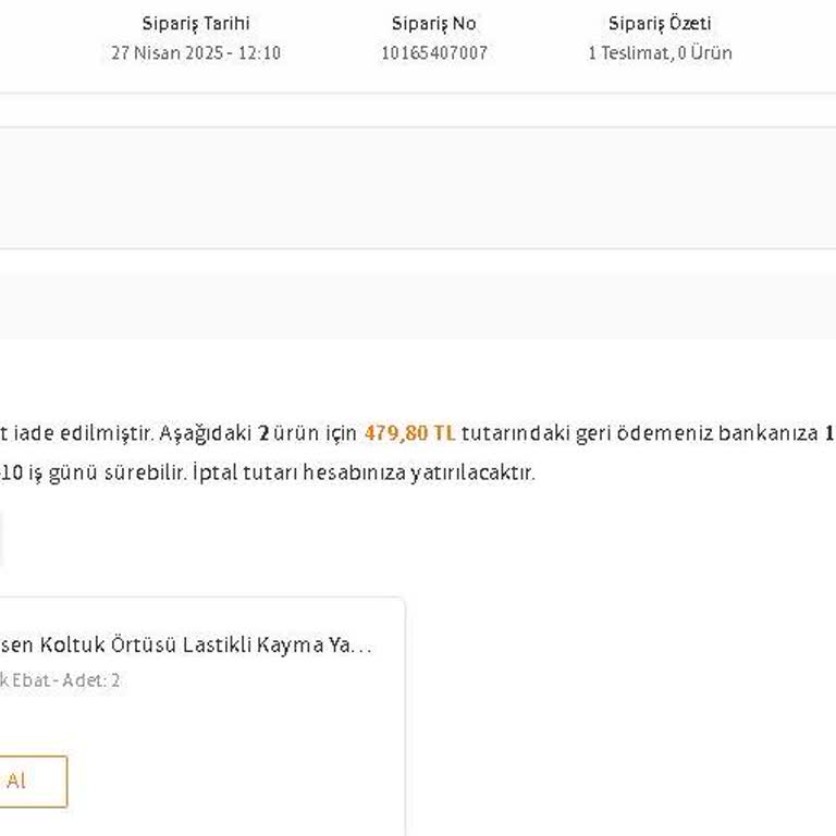 Yanlış Ürün Gönderimi Ve Müşteri Hizmetlerinden Dönüş Alınamıyor