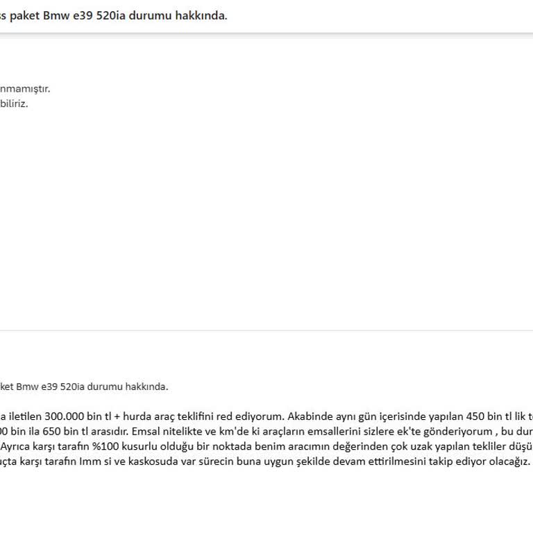 Pert Araç Bedelinde Mağduriyet Ve Eksik Ödeme Teklifi