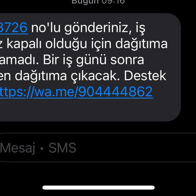 İş Yeri Adresine Cumartesi Teslimatında Bilgilendirme Eksikliği Ve Teslimat Gecikmesi