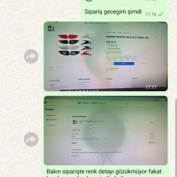 Siparişimde Yanlış Renk Parça Ve İlgisiz Müşteri Hizmeti