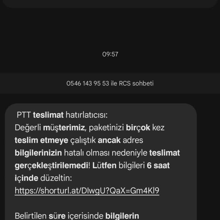 05461439553 Kargo Gelecek Diye SMS Atıyor