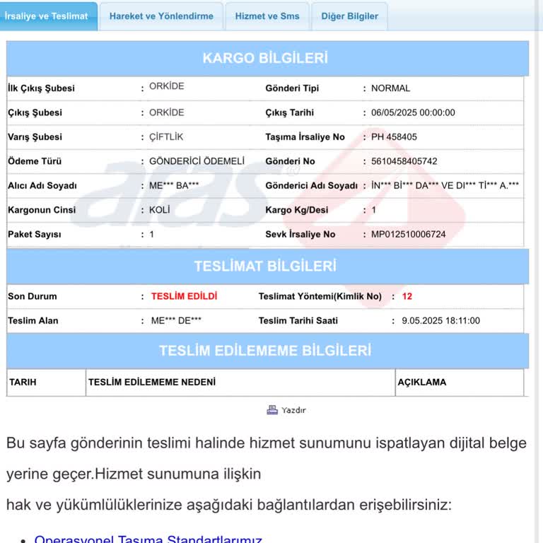 Kargom Başkasına Teslim Edilmiş, Bana Ulaşmadı!