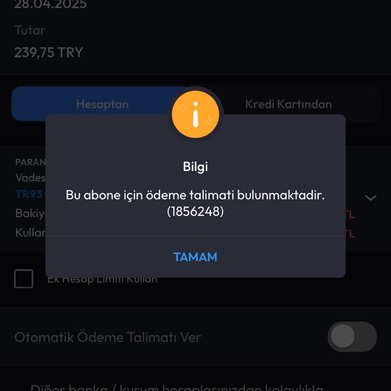 Otomatik Ödeme Talimatı İle Faturam Ödenmedi, Mağduriyet Yaşadım