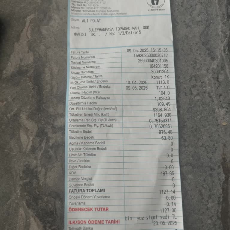 Kullanmadığım Doğalgaz İçin Yüksek Fatura Şoku