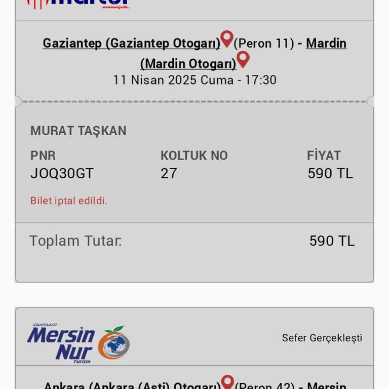 İptal Edilen Biletin Ücreti İade Edilmedi, Müşteri Hizmetlerine Ulaşılamıyor