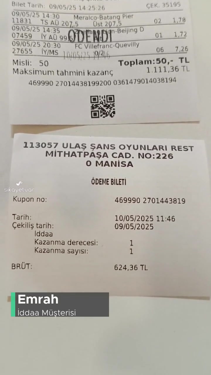 İddaa 3 Adet Kuponumdaki Gelen Maçı 1 Saymışlar Ve Herhangi Bir Bilgi Yok videonun kapak resmi