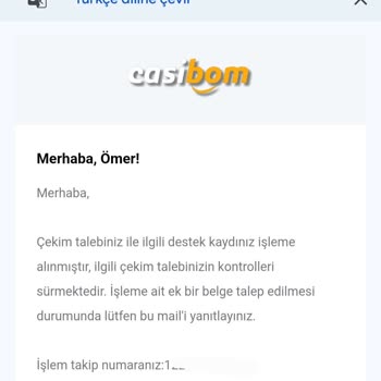 Casibom Hesabımdan Yaptığım Para Çekme İşlemi Sonuçlanmadı