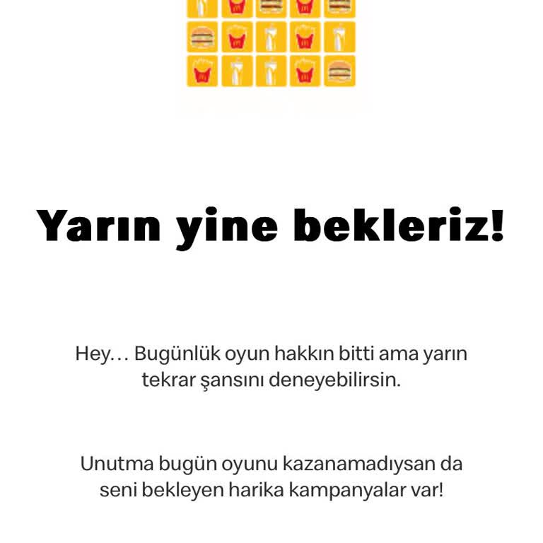 McDonald's Uygulamasında Kazanılan Hediyelerin Hatalı Şekilde İptal Edilmesi