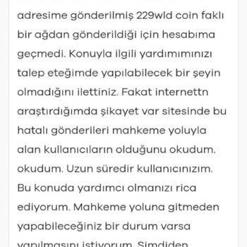 Paribu Hesabına Yanlış Ağdan Coin Transferi Sonrası Destek Sorunu