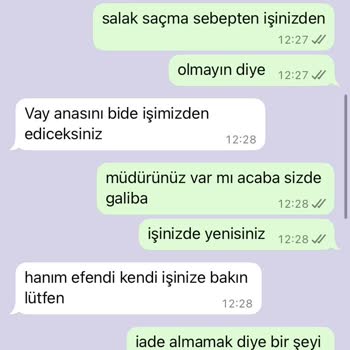 Aldığım Ürün Kalitesiz Ve Satıcı İlgisizdi