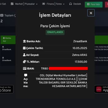 TrendxBorsa Paramı Çektikten Sonra İadesi Hesabıma Gelmedi