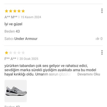 Under Armour Ayakkabıda Sürekli Gıcırtı Sesi Ve İade Sorunu