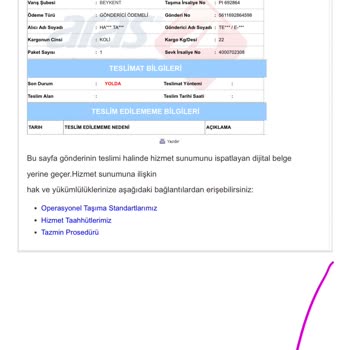 Aras Kargo Teslimat Gecikmesi Ve İletişim Sorunu