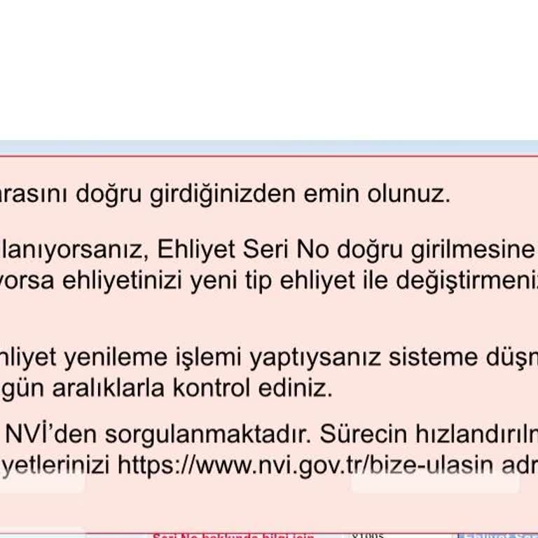 E-Tuhim Başvurusunda Yeni Ehliyet Seri Numarası Sorunu