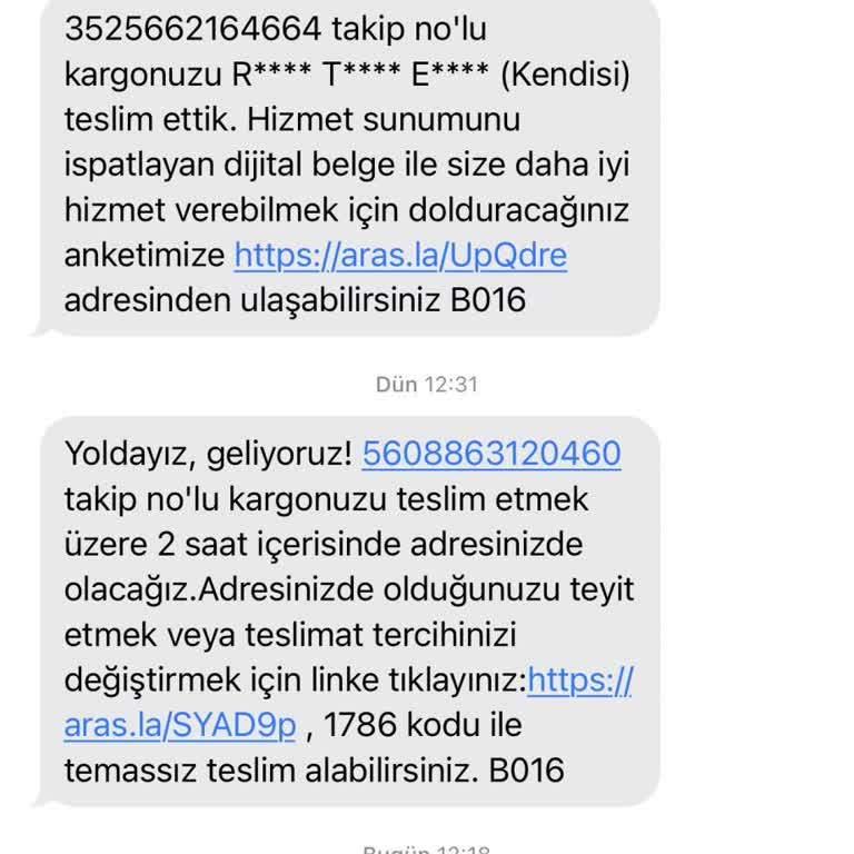 Aras Kargo Personelinden Geç Teslimat Ve Hakaret