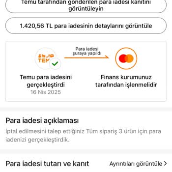 Temu'dan İptal Edilen Siparişin Para İadesi Yapılmıyor, Müşteri Hizmeti Yetersiz