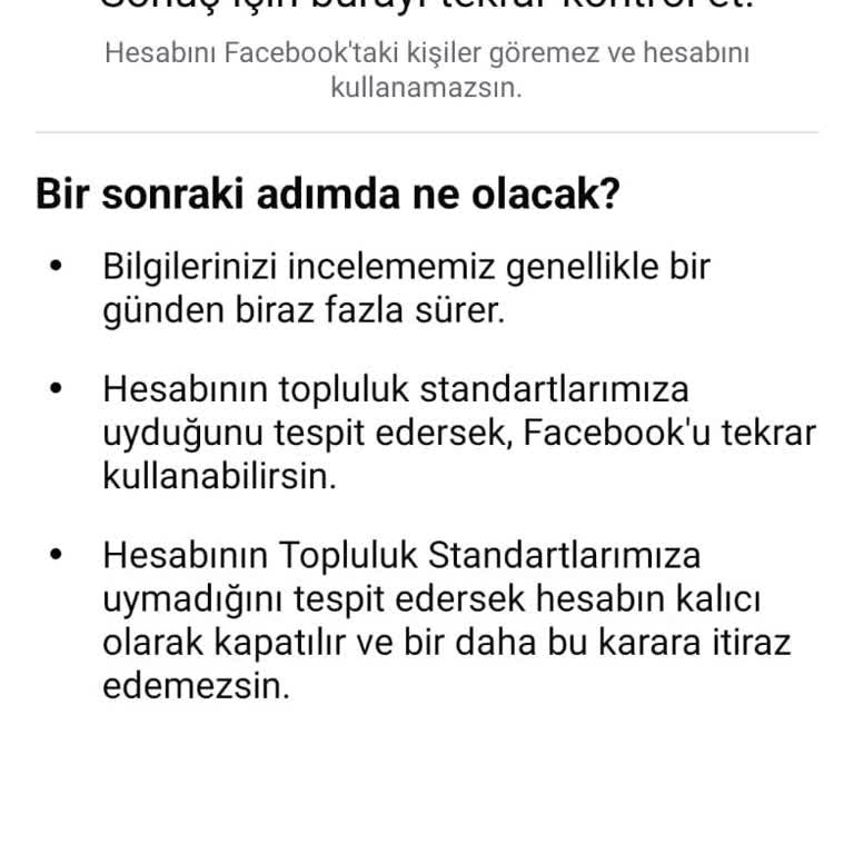 Facebook Hesabım Askıya Alındı, İtirazım Sonuçlanmadı