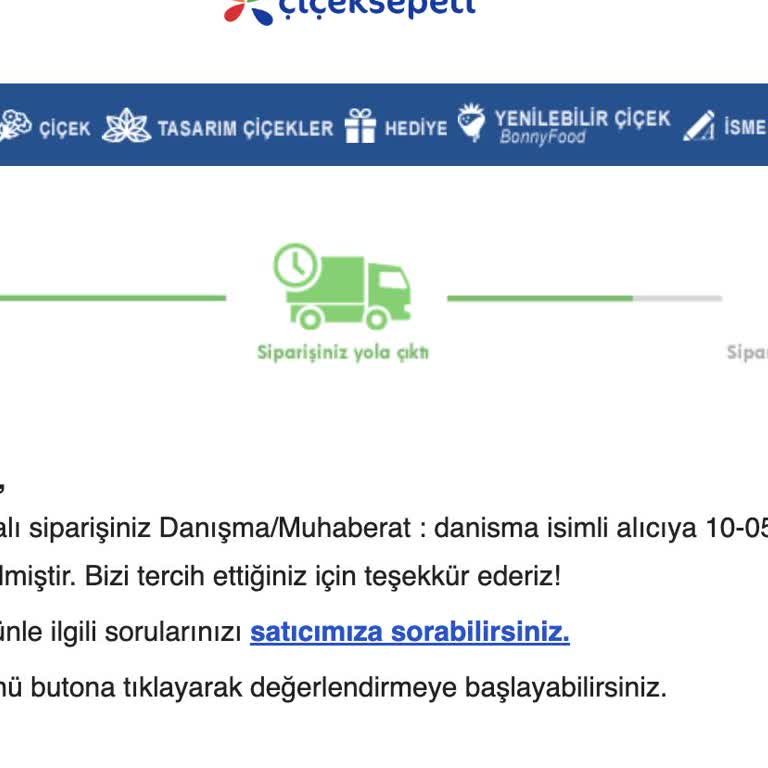 Teslim Edilmeyen Çiçek İçin Yanıltıcı Bilgilendirme Ve İade Sorunu
