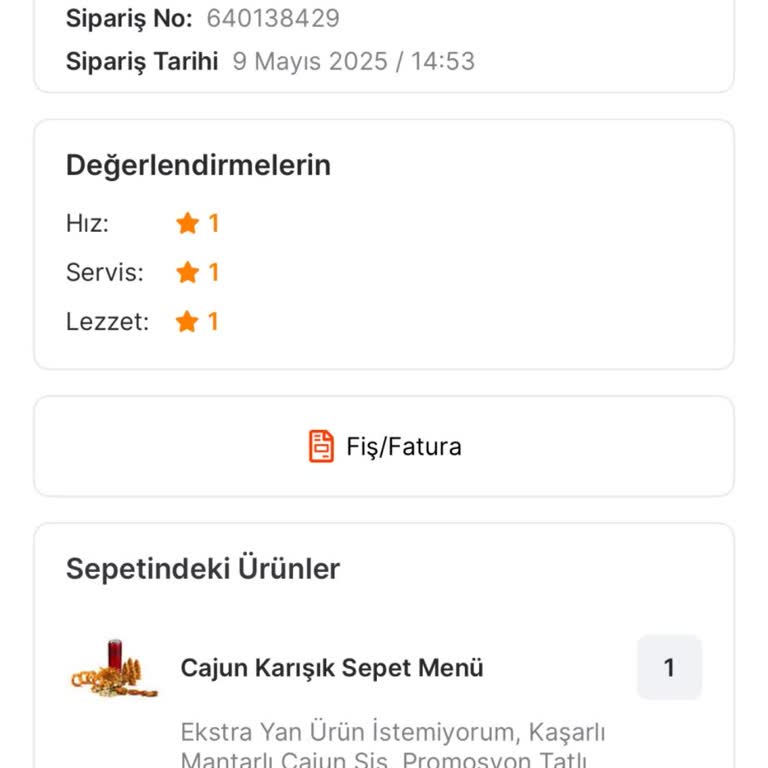 Cajun Corner Yanlış Adrese Teslimat Ve Saygısız Şube Personeliyle Karşılaştım
