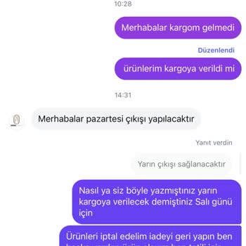 Siparişimin Gönderilmemesi Ve İade Talebimin Reddedilmesi
