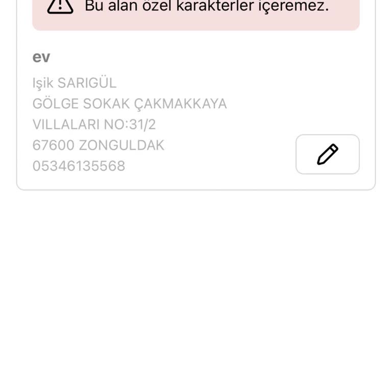 Adresim Uygulamada Kabul Edilmiyor, Alışverişim Yarım Kaldı
