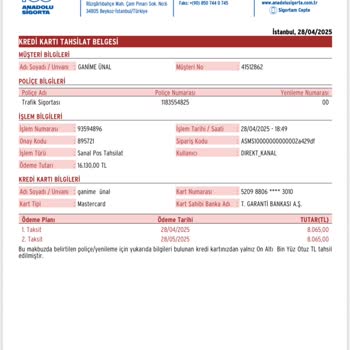 Şirket Aracıma Yanlış Poliçe Düzenlendi Mağduriyetim Giderilmiyor