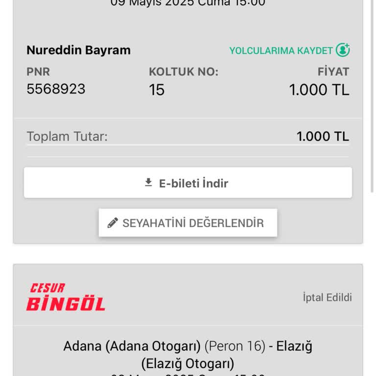 Bilet İptalinde Yüksek Kesintiyle Karşılaştım