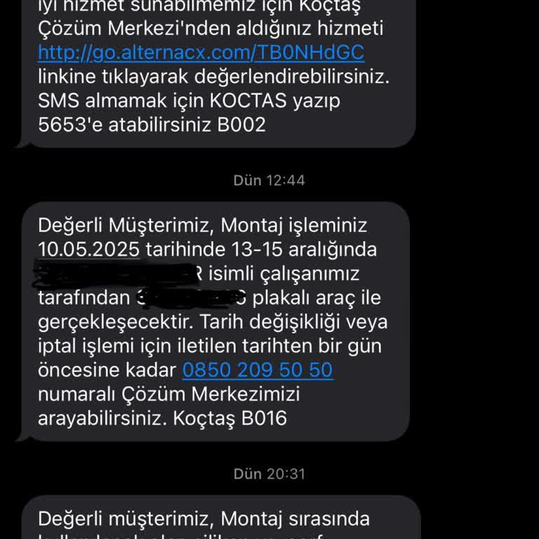 Koçtaş Montaj Hizmetinde Yaşanan Gecikme Ve İletişim Sorunu