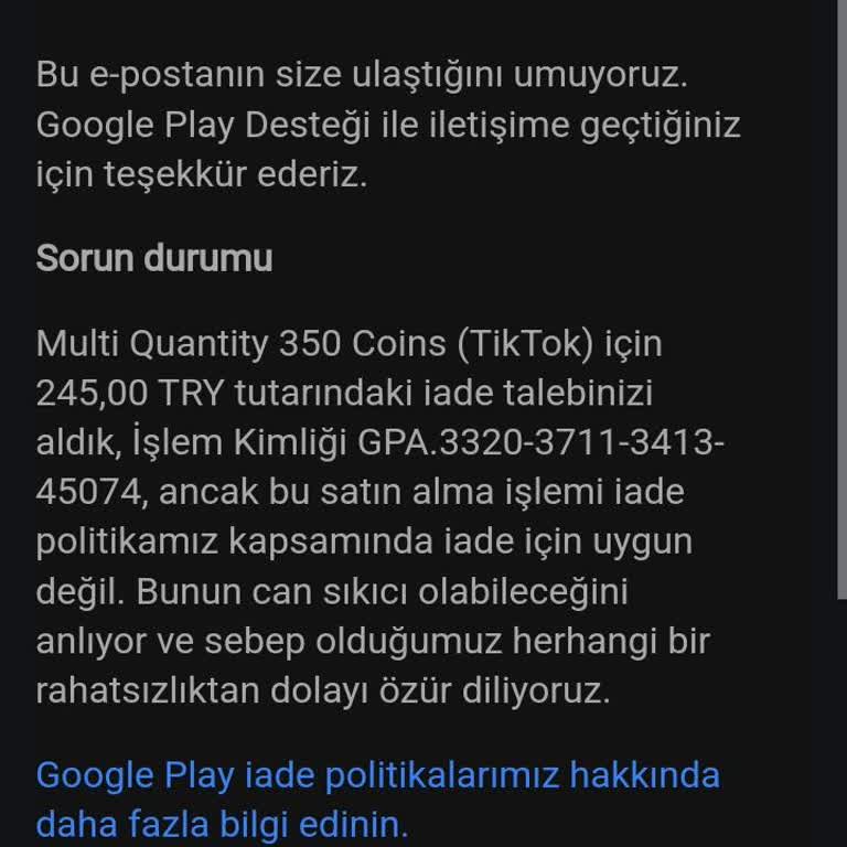 Habersiz Yapılan Mobil Ödeme İadesi Reddedildi