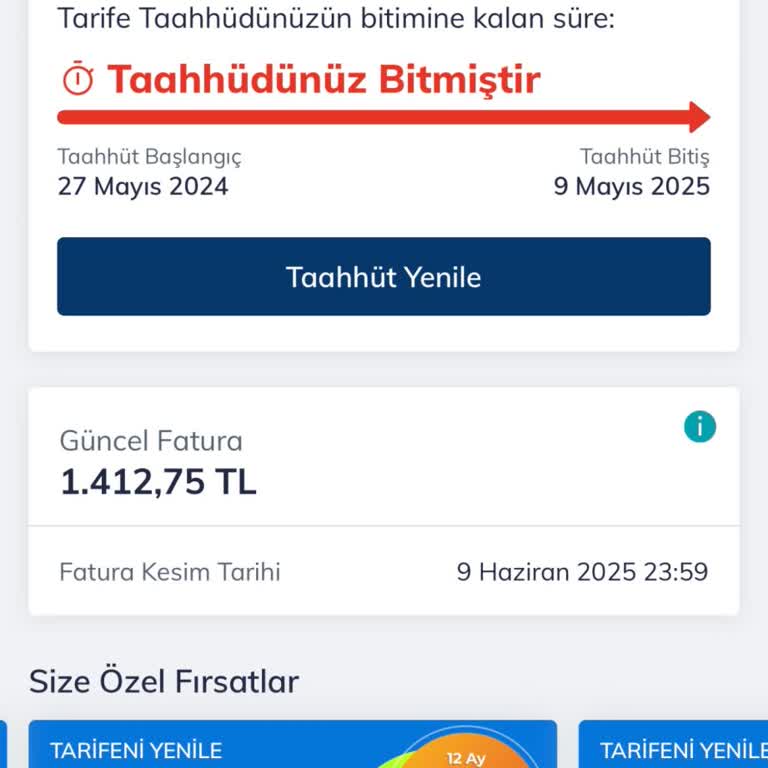 Taahhüt Süresi Dolmadan Zamlı Tarife Uygulandı, 18 Günlük Hak Kaybı Yaşadım