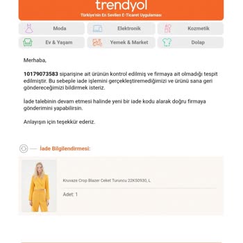 Yanlış Renkli Ürün, Hatalı İade Süreci Ve Hesap Askıya Alma Nedeniyle Mağduriyet