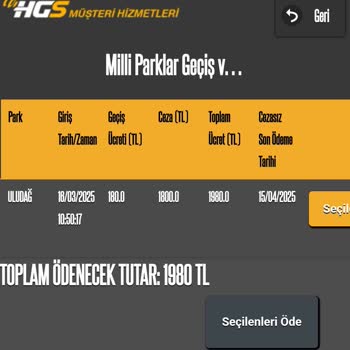 Uludağ Milli Parkı HGS Geçişinde Bildirimsiz Ceza Ve Haksız Faiz Uygulaması