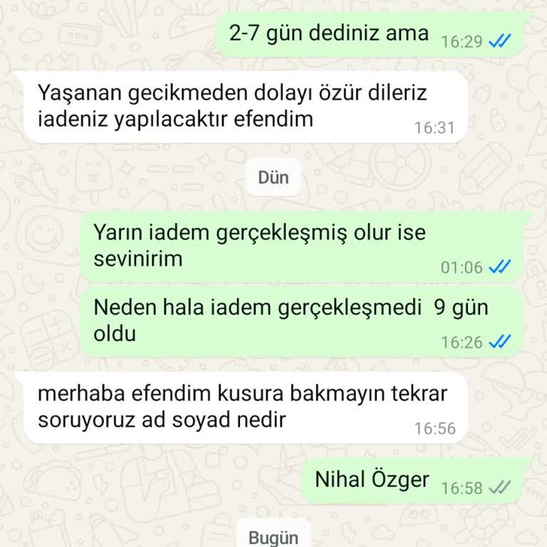 İade Edilen Ürünün Parası 10 Gündür Ödenmiyor