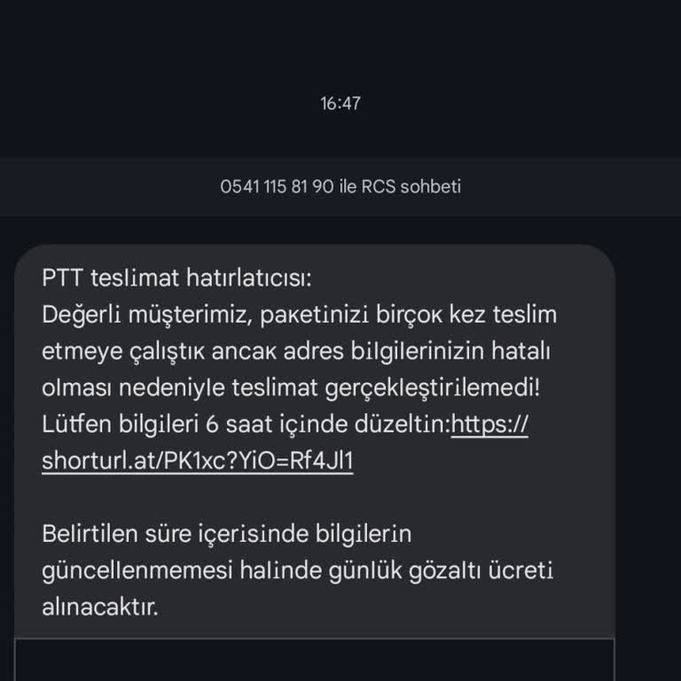 Kargo Teslimatı Mesajıyla Yaşanan Güvenlik Endişesi