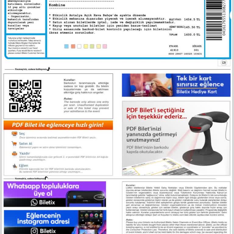 Festival Biletinde QR Kod Sorunu Ve Mağduriyet