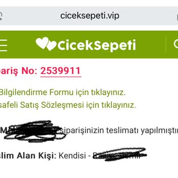 Ciceksepeti.vip Teslim Edilmeyen Sipariş Ve Ulaşılamayan Müşteri Hizmeti Hayal Kırıklığı