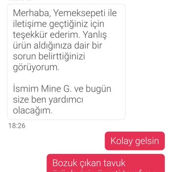 Bozuk Tavuk Ürünü Ve Yetersiz Kupon İadesi Nedeniyle Mağduriyet