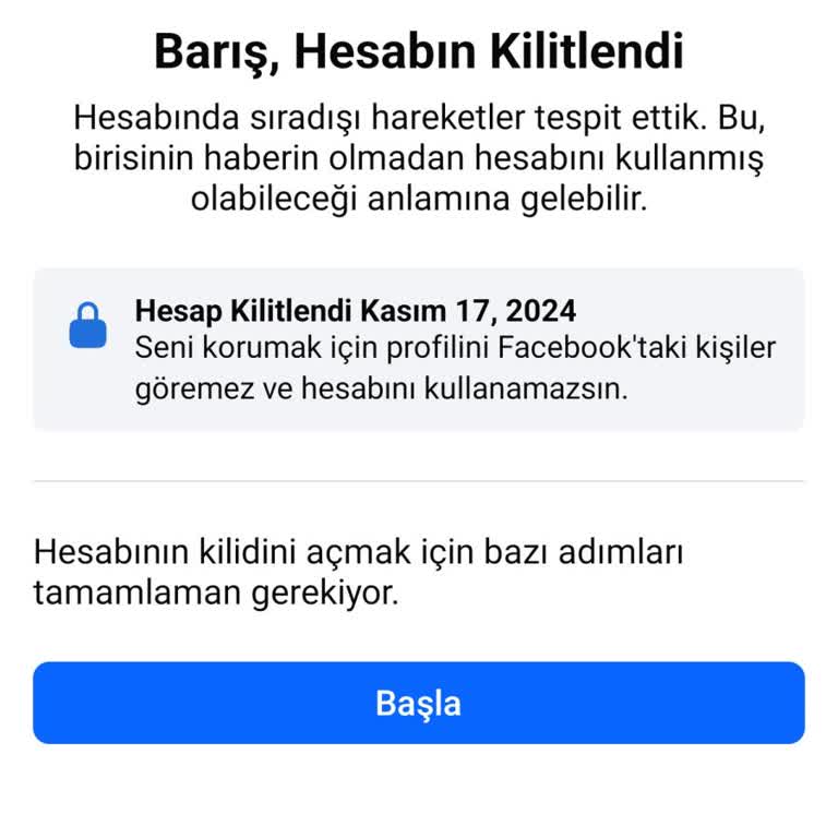Facebook Hesabına Erişim Sorunu Ve Kayıplarımın Giderilmemesi